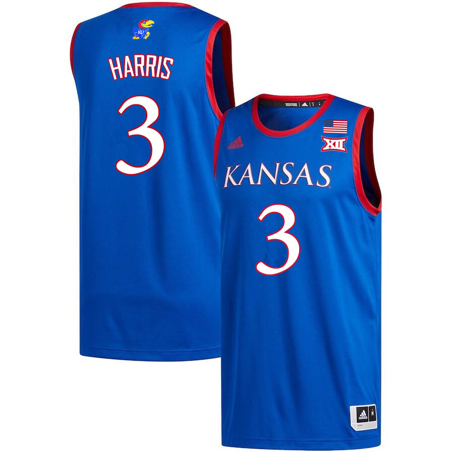 Men #3 Dajuan Harris Kansas Jayhawks College Basketball Jerseys Sale-Royal - Click Image to Close